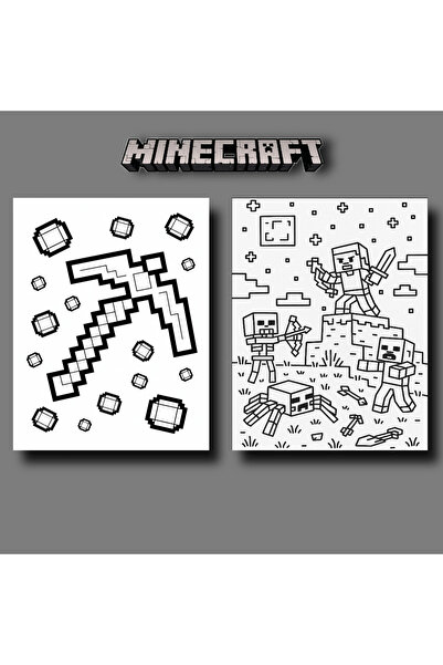 MINECRAFT Carte de colorat, 100 de ilustratii Minecraft, A4