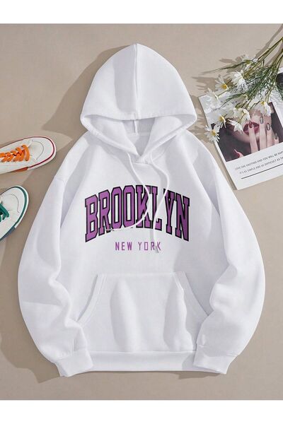 LORVANIY قصة فضفاضة كارديجان مطبوع قصة فضفاضة بغطاء رأس هودي للجنسين 3 خيوط ش...