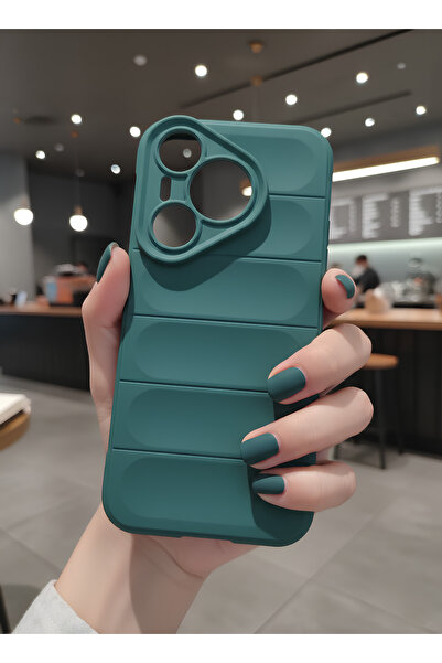 TechTrove غطاء هواوي بورا 70 ذو هيكل مرن مع فتحة في الخلف، غطاء سيليكون مخملي...