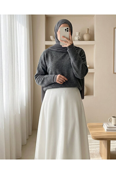 Modamorfo Half-Neck Casual Knitwear Sweater - Smoked