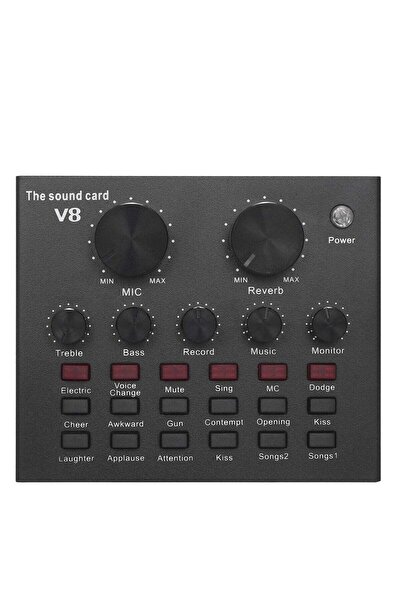 Beauenty ميكروفون بلوتوث V8، بطاقة صوت خارجية USB، شريحة معالجة الإشارات الرق...