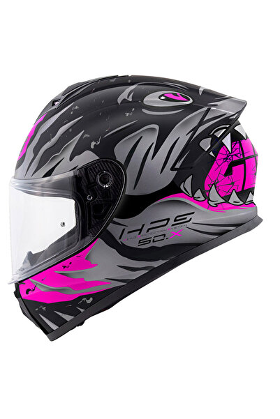 Givi 50.X Sharkbıte Gri-Pembe Kapalı Motosiklet Kaskı