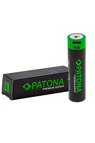 Patona Premium 18650 Cell Li-Ion Battery Protected with USB-C Input 3.7V 3300...