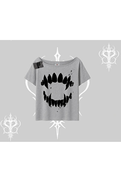 Tarzsokak Tricou alb cu decolteu bărcuță Vampir Dış