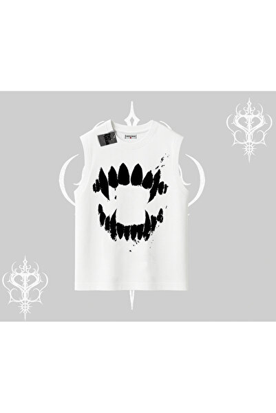 Tarzsokak Tricou alb fără mâneci Vampir Dış