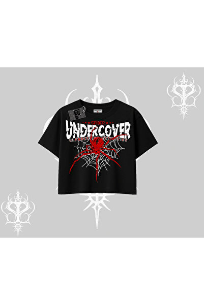 Tarzsokak Tricou crop alb Spider Undercover