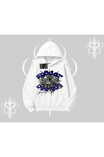 Tarzsokak Бяла суитшърт с качулка Sp55der