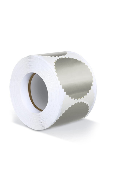 L&Wen ملصقات فولاذية منقوشة ومختومة، ورق لاصق متعدد الأغراض لطباعة الباركود - فضي