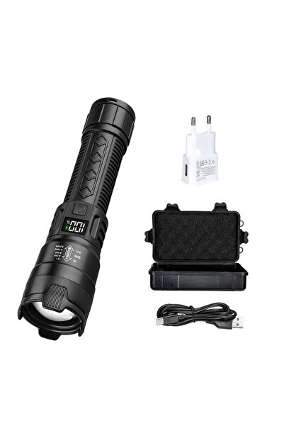 Choice Set B High Power 2000LM LED Flashlight Built-in Battery USB Rechargeab...