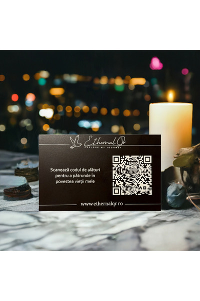 EthernalQR QR Commemorative Plaque - black