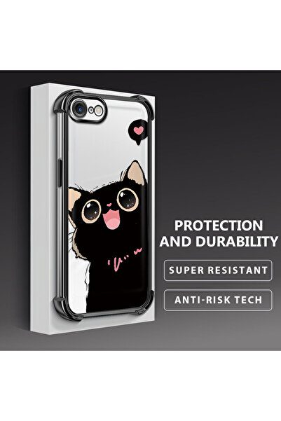 Hontinga حافظة هاتف شفافة من السيليكون الناعم متوافقة مع هاتف iPhone 7/8/SE 2...