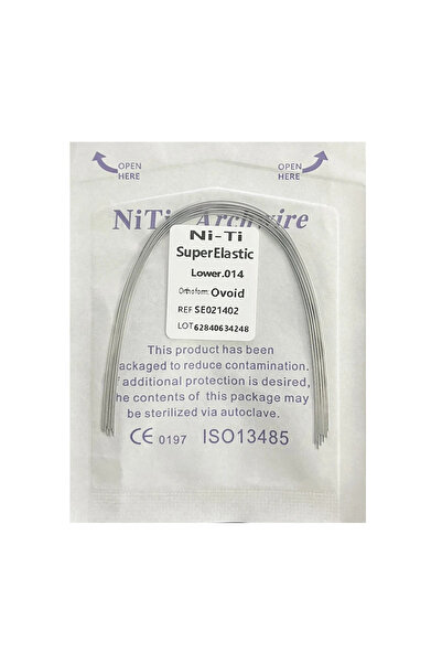 Choice4 014 أسلاك تقويم الأسنان السفلية، 10 قطع/عبوة، NITI، شكل دائري/مستطيل/...