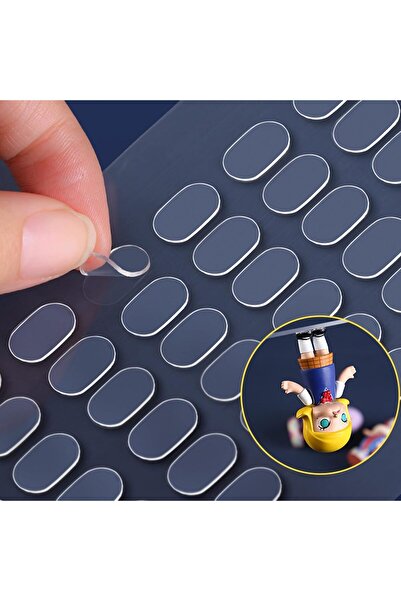 RAWAID نقاط لاصقة هلامية مزدوجة الجوانب، معجون تثبيت قابل للإزالة للتعليق (60...