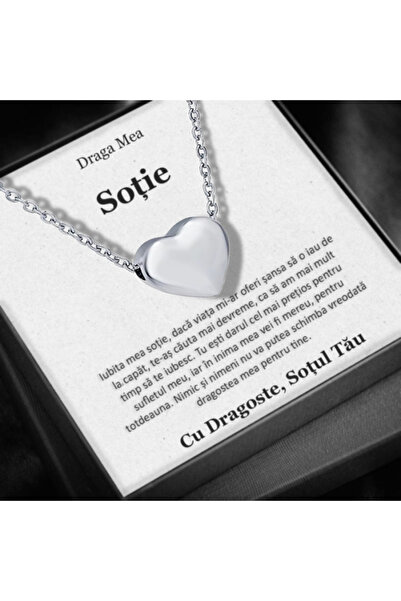 AVAMSI Wife Gift Set – Rhodium-plated 925 Silver Aurora Heart Pendant Necklace