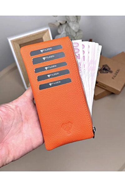 Fil Deri Hakiki Deri Para Bölmeli Uzun Kartlık 2127