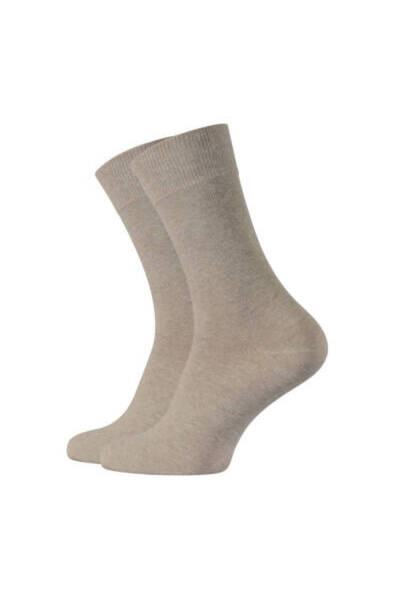 meristanbul Business Socks, Size 39-42, Soft Cotton Blend, Milk Coffee Color