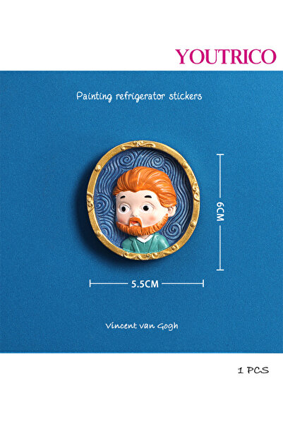 Youtrico قطعة واحدة من ملصقات مغناطيسية ثلاثية الأبعاد من الراتينج لشخصيات لو...