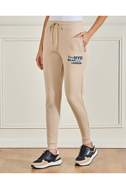 REDTAG Women Beige Printed Active Pants