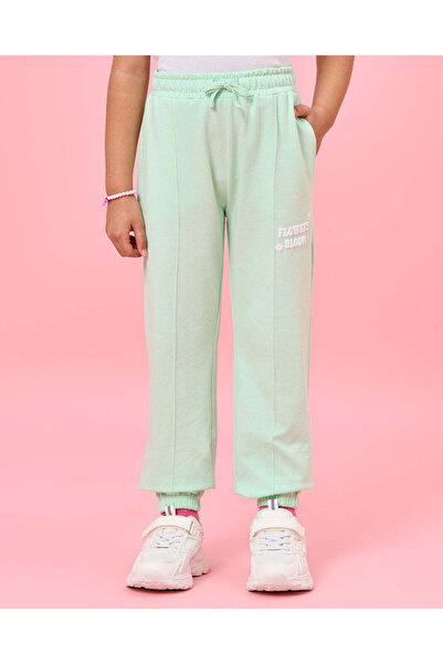 REDTAG Girls Green Embellished Active Track Pants