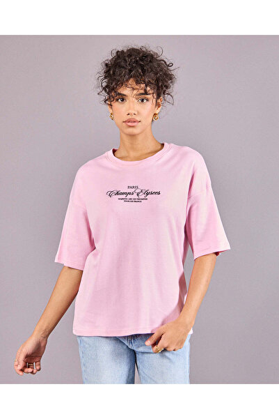 REDTAG Women Pink Printed T-Shirt