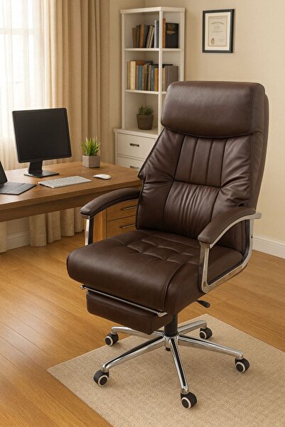 DEC59 Luxury leather office chair with a very comfortable seat