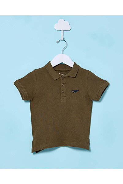 REDTAG تيشيرت بولو بني اللون للأولاد الرضع