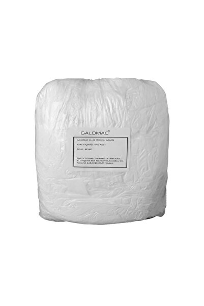 GALOMAC 40 MİC. 48 CM XL TEK KULLANIMLIK 1000'Lİ BEYAZ GALOŞ