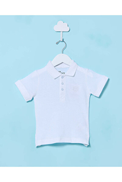 REDTAG Infant Boys White Polo Shirt