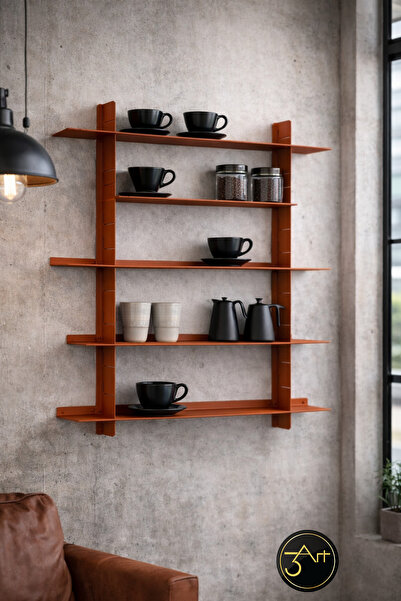 3Art Metal Dekorasyon Tic.Ltd.Şti Çok Katlı Duvar Rafı – Modern Mutfak & Salo...