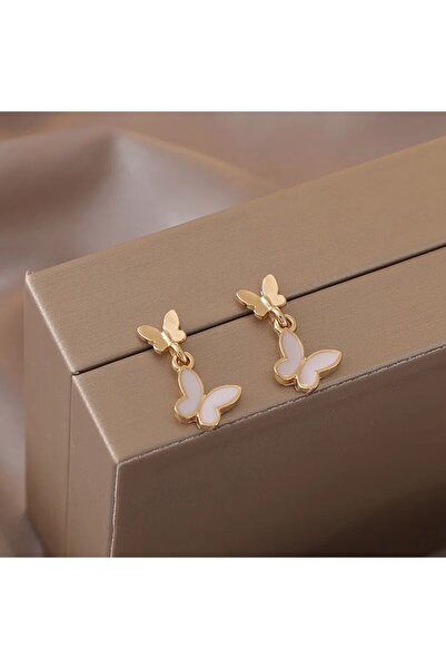 hov Cercei, Hovanci, model fluture, din aliaj placat cu aur 18K, model WMEH0042