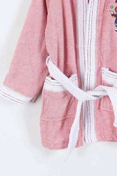 Bella Home رداء حمام للأطفال مطرز بتصميم المهرج بغطاء رأس - 100% قطن - مع الع...