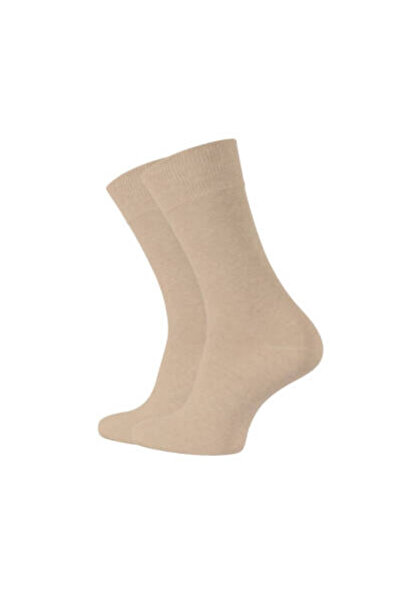 meristanbul Business Socks, 43-46, Soft Cotton Blend, Beige