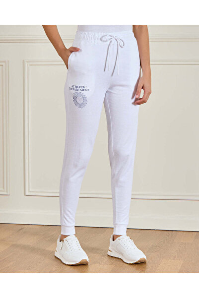 REDTAG Women White Printed Active Pants