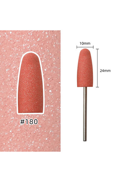 Choice5 Brown HYTOOS Round Silicone Nail Drill Bits 12*24mm 3/32" Rotary Mani...