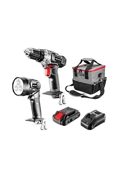 graphite Kit bormasina + lanterna + geanta + acumulator 58G016