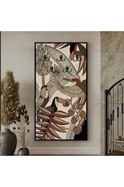 Marktna Modern Canvas Clothes Hanger with Hollow Silver Frame