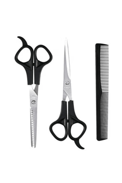CRM Set de 3 accesorii pentru îngrijirea părului, foarfece de tăiat + foarfec...