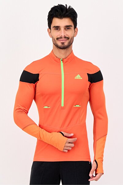 adidas Men Sportswear Fit Long Sleeve Outdoor Jacket, Dark Orange