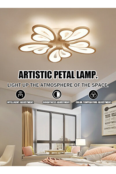 Generic مصباح سقف LED ثلاثي الألوان لغرفة المعيشة، تصميم بسيط لغرفة النوم الرئيسية، مصباح سقف في الردهة