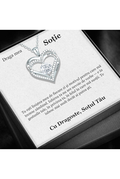 AVAMSI Wife Gift Set – Rhodium-plated 925 Silver Vow of Love Pendant Necklace