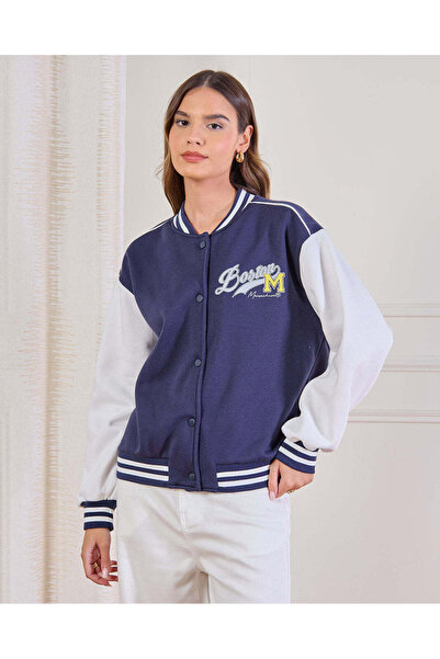 REDTAG Women Navy Printed Active Jacket