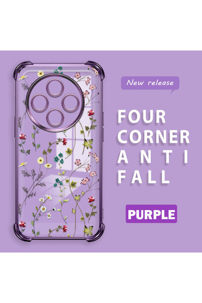 ucuc حافظة حماية من السيليكون الشفاف المتوافقة مع Xiaomi Redmi A4 بأنماط زهور