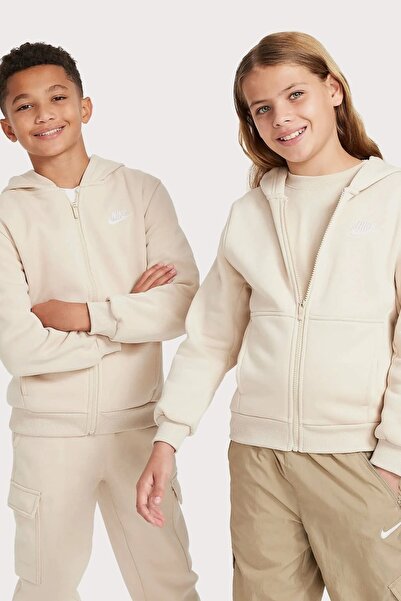 Nike Îmbrăcăminte sportivă cu fermoar complet pentru copii Swea tricou crem