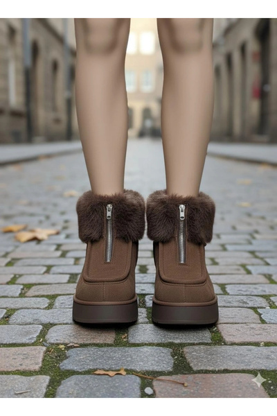 KAZAX Zinya Brown Suede Boots