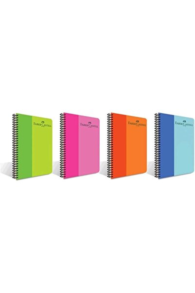 Faber Castell دفتر ملاحظات حلزوني من فابر كاستل بغلاف بلاستيكي ثنائي اللون، 1...