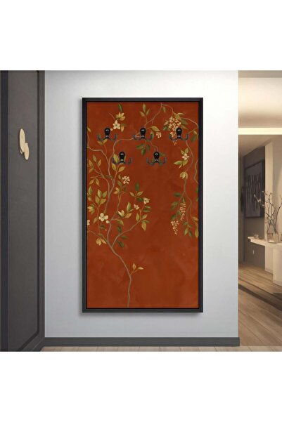 4gdran Modern Canvas Clothes Hanger with Hollow Silver Frame