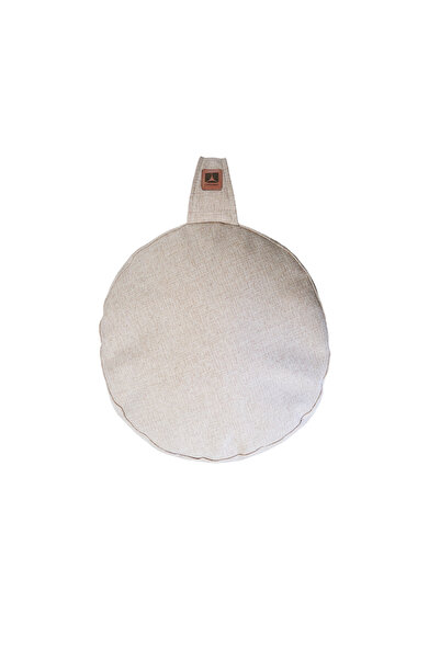 Rebuwo Flax Meditation Cushion with Buckwheat Hull Filling Removable Washable Cover 10×36 cm