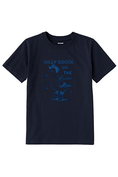 Colermi تي شيرت للأطفال من القماش القطني - تي شيرت Silly Goose مطبوع