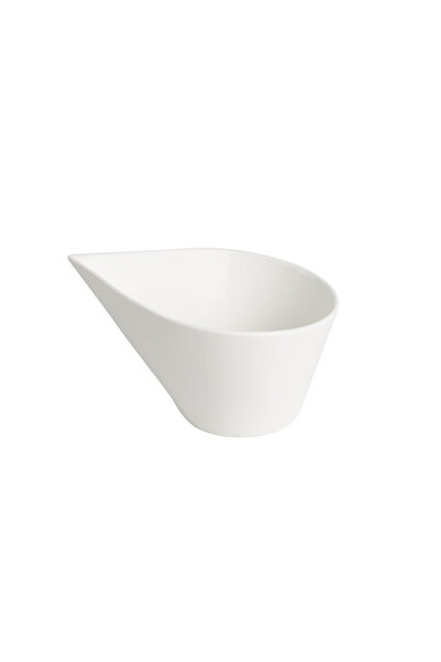 SQUALO Round porcelain bowl – white – medium size – elegant and organized presentation