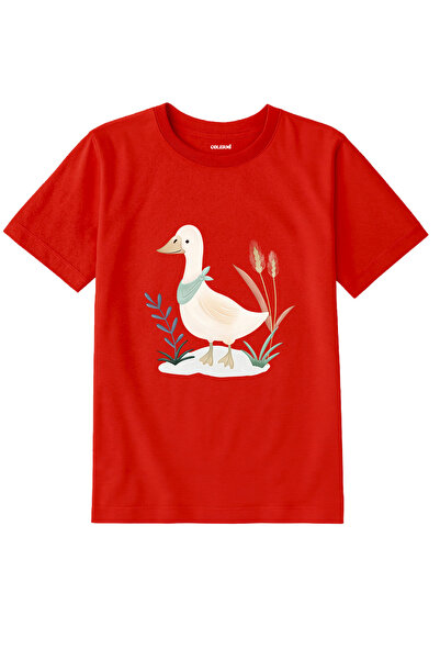 Colermi Cotton Fabric Children's T-Shirt – Natural Duck Design T-Shirt